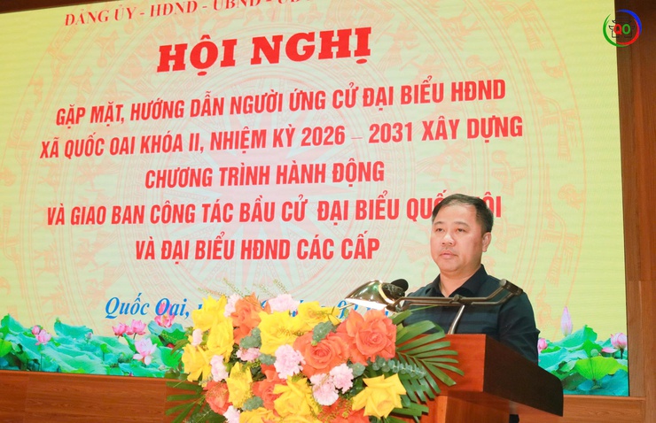 Xã Quốc Oai gặp mặt 46 người ứng cử đại biểu HĐND, thống nhất chương trình hành động hướng tới cuộc bầu cử nhiệm kỳ 2026–2031- Ảnh 5.