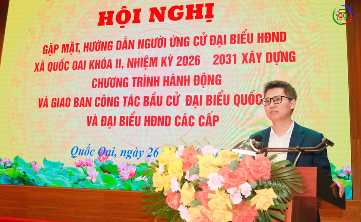 Xã Quốc Oai gặp mặt 46 người ứng cử đại biểu HĐND, thống nhất chương trình hành động hướng tới cuộc bầu cử nhiệm kỳ 2026–2031- Ảnh 6.