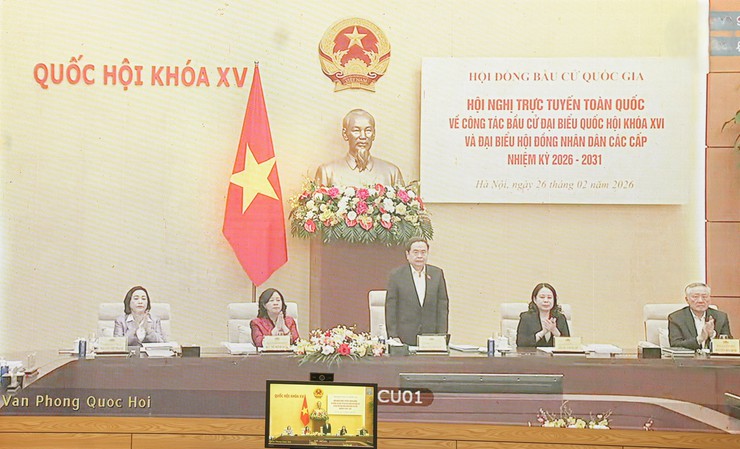 HÒA XÁ THAM DỰ HỘI NGHỊ TOÀN QUỐC TRIỂN KHAI CÔNG TÁC BẦU CỬ ĐẠI BIỂU QUỐC HỘI KHÓA XVI VÀ HĐND CÁC CẤP NHIỆM KỲ 2026–2031- Ảnh 1.