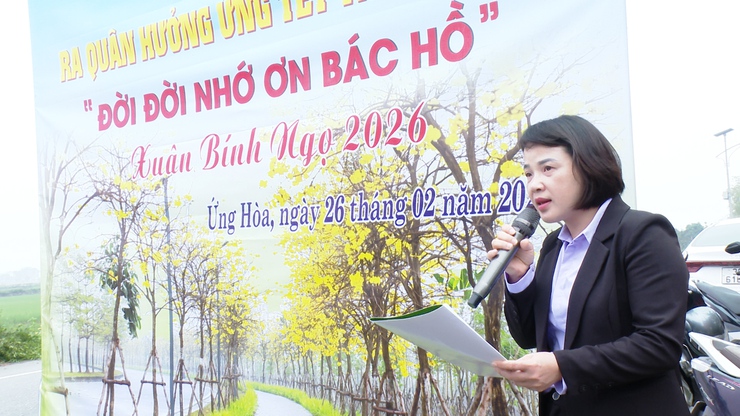 ỦY BAN MTTQ VIỆT NAM XÃ ỨNG HÒA RA QUÂN HƯỞNG ỨNG “TẾT TRỒNG CÂY ĐỜI ĐỜI NHỚ ƠN BÁC HỒ”.- Ảnh 1.