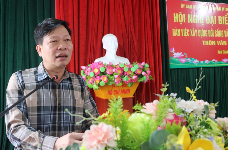 Thôn Văn Giang tổ chức hội nghị đại biểu nhân dân bàn về việc xây dựng đời sống văn hóa ở cơ sở năm 2026.- Ảnh 7.