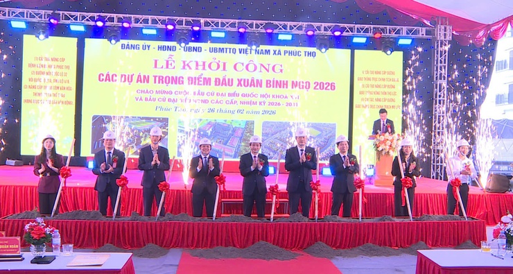 PHÚC THỌ: ĐỒNG LOẠT KHỞI CÔNG 6 CÔNG TRÌNH TRỌNG ĐIỂM ĐẦU XUÂN BÍNH NGỌ 2026- Ảnh 4.