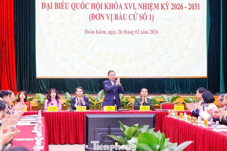 Tổng Bí thư Tô Lâm dự Hội nghị tiếp xúc giữa cử tri với người ứng cử Đại biểu Quốc hội- Ảnh 2.