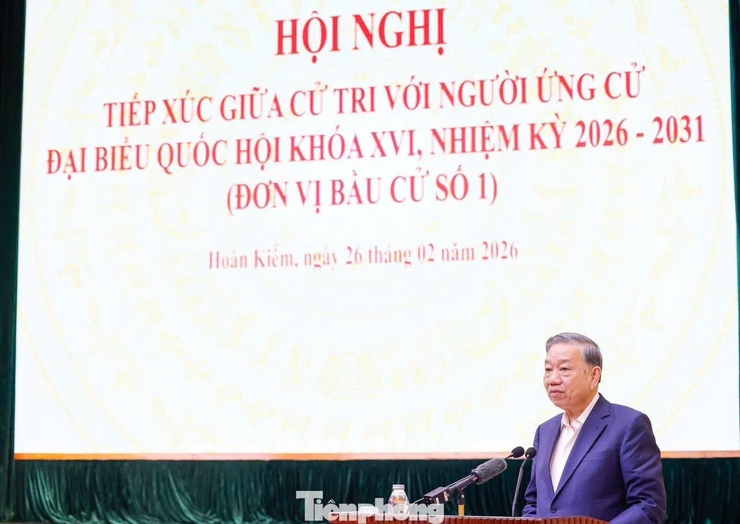 Tổng Bí thư Tô Lâm dự Hội nghị tiếp xúc giữa cử tri với người ứng cử Đại biểu Quốc hội- Ảnh 12.