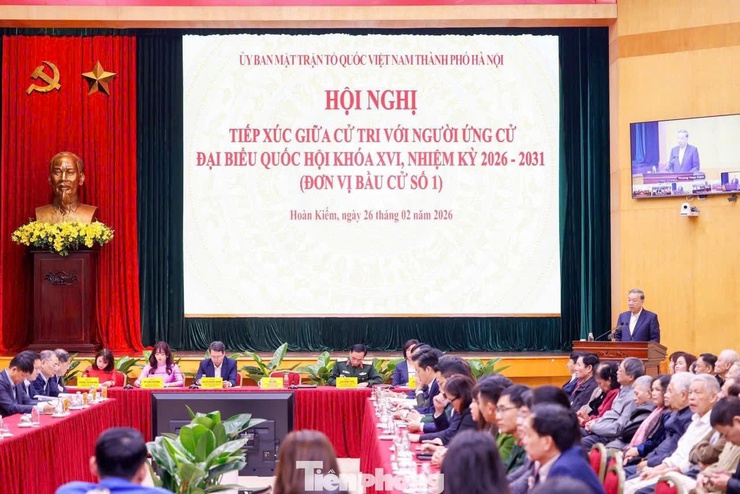 Tổng Bí thư Tô Lâm dự Hội nghị tiếp xúc giữa cử tri với người ứng cử Đại biểu Quốc hội- Ảnh 13.