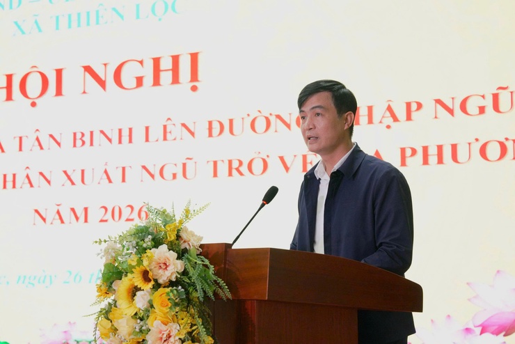 HỘI NGHỊ GẶP MẶT TẶNG QUÀ TÂN BINH LÊN ĐƯỜNG NHẬP NGŨ VÀ TẶNG QUÀ QUÂN NHÂN XUẤT NGŨ TRỞ VỀ ĐỊA PHƯƠNG NĂM 2026- Ảnh 6.