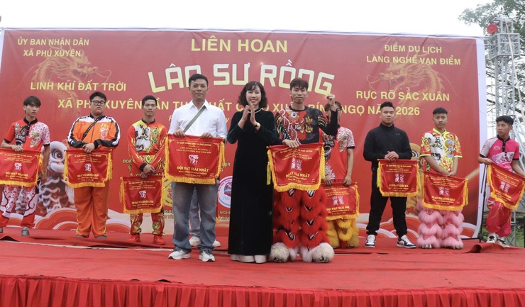 Hấp dẫn Liên hoan Lân - Sư - Rồng “Mừng Đảng, mừng xuân Bính Ngọ” xã Phú Xuyên lần thứ nhất năm 2026- Ảnh 3.