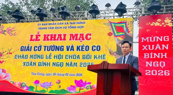 Sôi nổi Giải Cờ tướng và Kéo co chào mừng Lễ hội Chùa Bối Khê Xuân Bính Ngọ 2026- Ảnh 3.