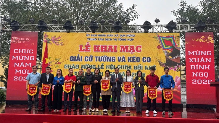 Sôi nổi Giải Cờ tướng và Kéo co chào mừng Lễ hội Chùa Bối Khê Xuân Bính Ngọ 2026- Ảnh 8.