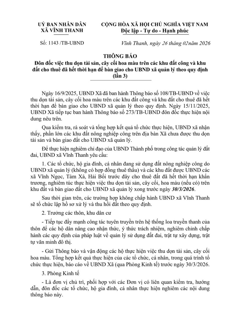 UỶ BAN NHÂN DÂN XÃ VĨNH THANH- Ảnh 1.