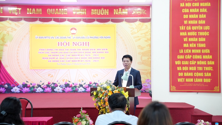 Phường Yên Nghĩa phát động thi đua, nâng cao nhận thức về cuộc bầu cử đại biểu Quốc hội khóa XVI và HĐND các cấp nhiệm kỳ 2026 - 2031- Ảnh 3.