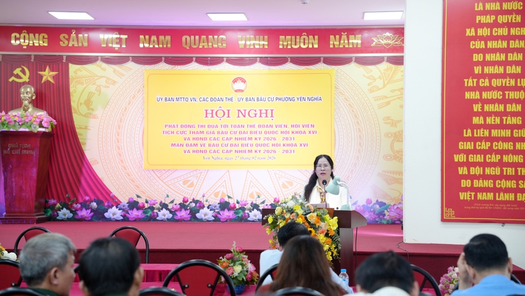 Phường Yên Nghĩa phát động thi đua, nâng cao nhận thức về cuộc bầu cử đại biểu Quốc hội khóa XVI và HĐND các cấp nhiệm kỳ 2026 - 2031- Ảnh 1.