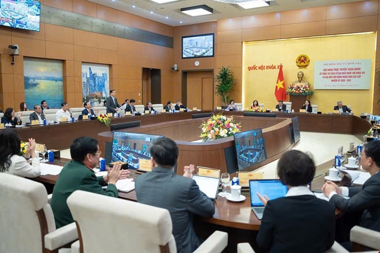 Hội nghị trực tuyến toàn quốc triển khai bầu cử đại biểu Quốc hội và HĐND các cấp- Ảnh 1.