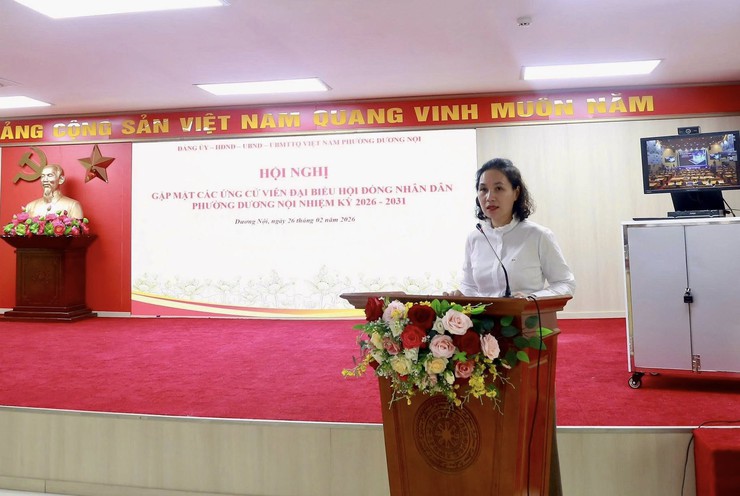 Phường Dương Nội gặp mặt ứng cử viên đại biểu HĐND phường nhiệm kỳ 2026-2031- Ảnh 1.