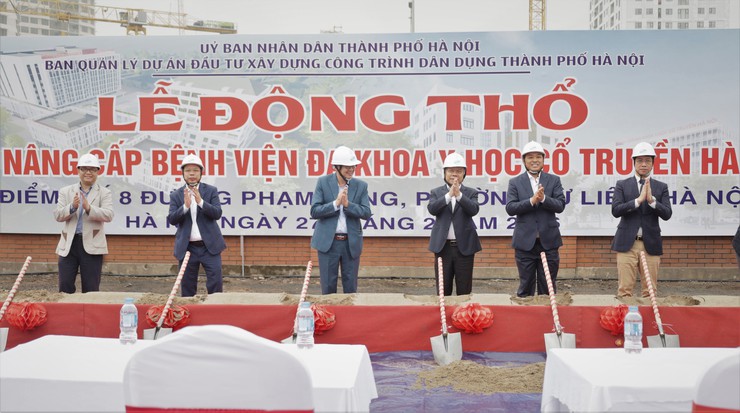 Lễ động thổ dự án nâng cấp Bệnh viện đa khoa Y học cổ truyền Hà Nội- Ảnh 1. Lễ động thổ dự án nâng cấp Bệnh viện đa khoa Y học cổ truyền Hà Nội- Ảnh 1.