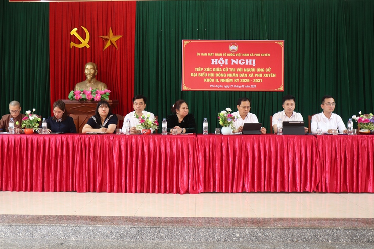 Hội nghị tiếp xúc cử tri với người ứng cử đại biểu HĐND xã tại đơn vị bầu cử số 6- Ảnh 1.