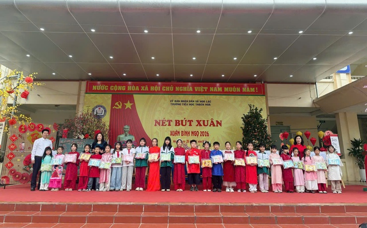 Trường Tiểu học Thạch Hòa tổ chức chương trình “Nét bút xuân” Xuân Bính Ngọ 2026- Ảnh 14.