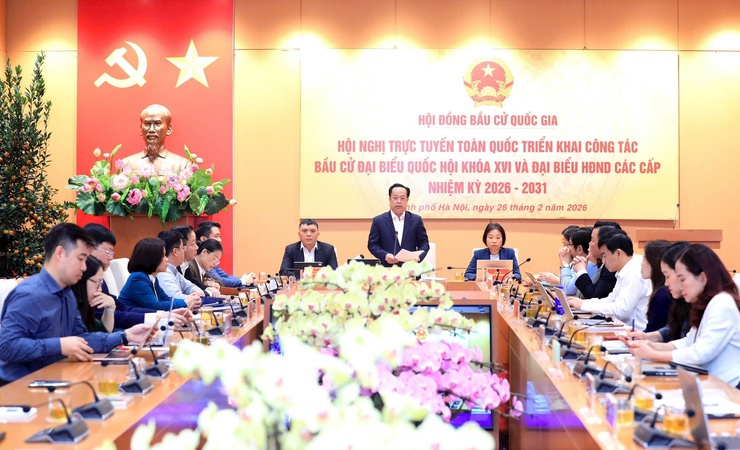 Phường Từ Liêm tham dự trực tuyến hội nghị triển khai công tác bầu cử- Ảnh 2.