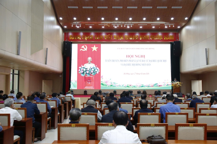 Phường Hà Đông tổ chức Hội nghị tuyên truyền, phổ biến pháp luật về bầu cử đại biểu Quốc hội và đại biểu Hội đồng nhân dân- Ảnh 1.