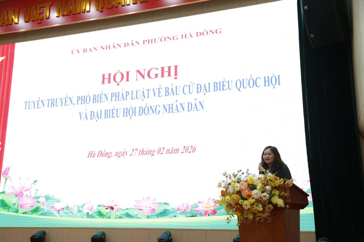 Phường Hà Đông tổ chức Hội nghị tuyên truyền, phổ biến pháp luật về bầu cử đại biểu Quốc hội và đại biểu Hội đồng nhân dân- Ảnh 2.