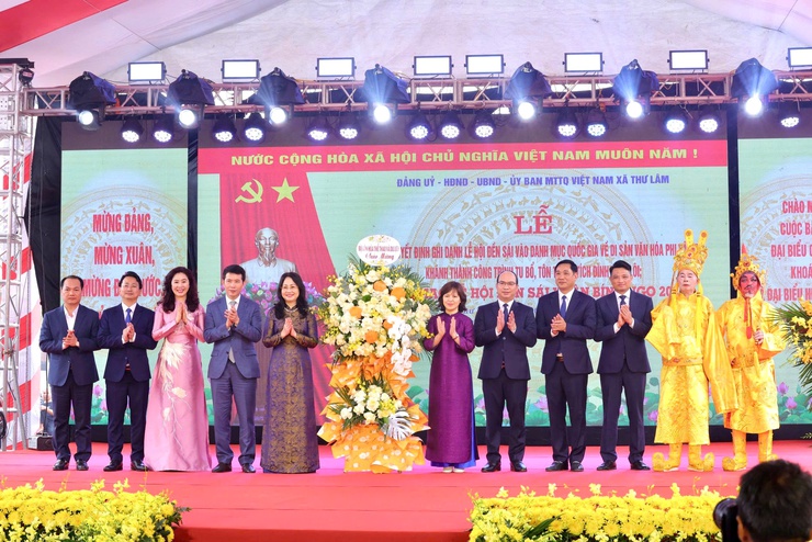 XÃ THƯ LÂM TỔ CHỨC LỄ ĐÓN NHẬN QUYẾT ĐỊNH DI SẢN VĂN HÓA PHI VẬT THỂ QUỐC GIA LỄ HỘI ĐỀN SÁI; KHÁNH THÀNH CÔNG TRÌNH TU BỔ, TÔN TẠO ĐÌNH THỤY LÔI VÀ KHAI MẠC LỄ HỘI ĐỀN SÁI XUÂN BÍNH NGỌ 2026- Ảnh 9.