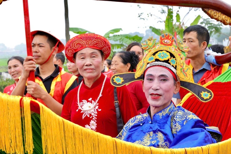 ĐẶC SẮC LỄ RƯỚC VUA GIẢ – ĐIỂM NHẤN NỔI BẬT CỦA LỄ HỘI ĐỀN SÁI, XÃ THƯ LÂM- Ảnh 18.