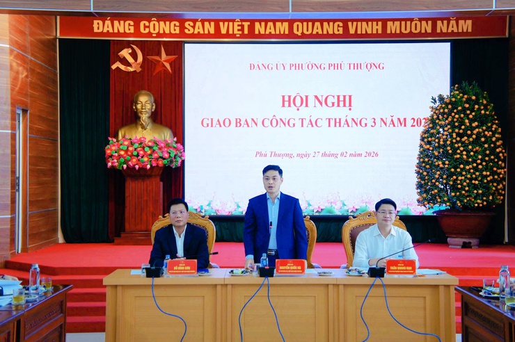 Phường Phú Thượng tổ chức hội nghị giao ban triển khai nhiệm vụ trọng tâm tháng 3 năm 2026- Ảnh 1.