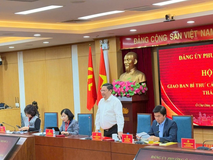 Hội nghị giao ban Bí thư cấp ủy các tổ chức Đảng Phường Ô Chợ Dừa tháng 02/2026- Ảnh 2.