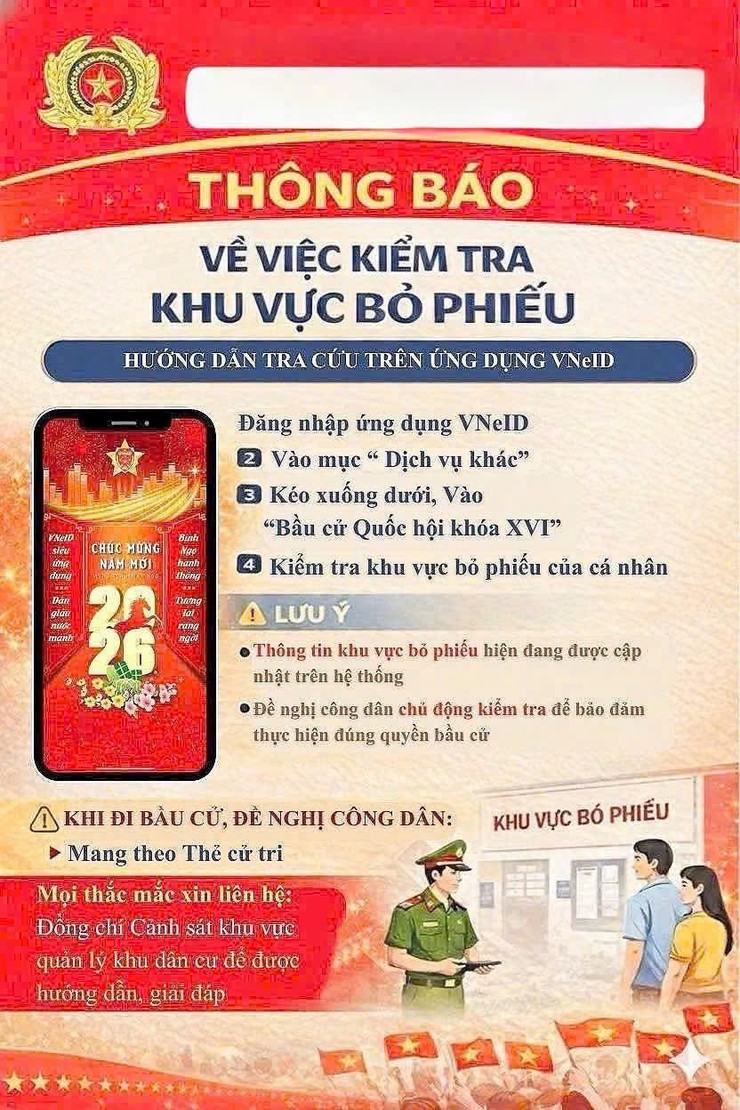 KIỂM TRA THÔNG TIN ĐIỂM BẦU CỬ TRÊN ỨNG DỤNG VNeID- Ảnh 1.
