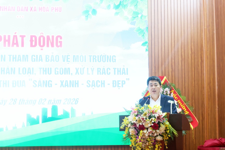 Hòa Phú: Lễ phát động phong trào toàn dân tham gia bảo vệ môi trường, thi đua xây dựng địa bàn “Sáng – Xanh – Sạch – Đẹp”- Ảnh 2.