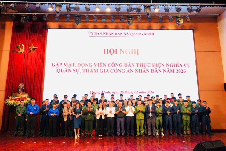 Xã Quang Minh gặp mặt, động viên công dân lên đường thực hiện nghĩa vụ quân sự và nghĩa vụ tham gia Công an nhân dân năm 2026- Ảnh 3.