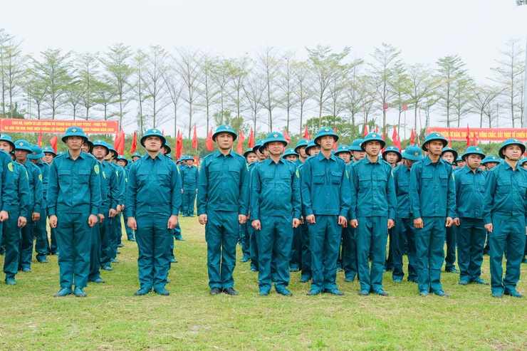 Ban Chỉ huy Quân sự xã Phú Nghĩa tham gia Lễ ra quân huấn luyện năm 2026- Ảnh 7.