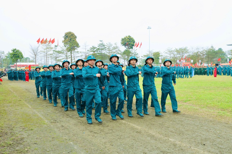 Ban Chỉ huy Quân sự xã Phú Nghĩa tham gia Lễ ra quân huấn luyện năm 2026- Ảnh 9.
