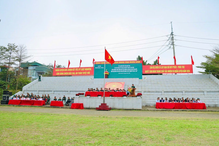 Ban Chỉ huy Quân sự xã Phú Nghĩa tham gia Lễ ra quân huấn luyện năm 2026- Ảnh 3.
