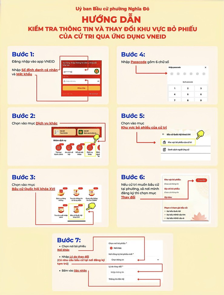 Hướng dẫn kiểm tra thông tin và thay đổi khu vực bỏ phiếu của cử tri qua ứng dụng VNeID- Ảnh 1.