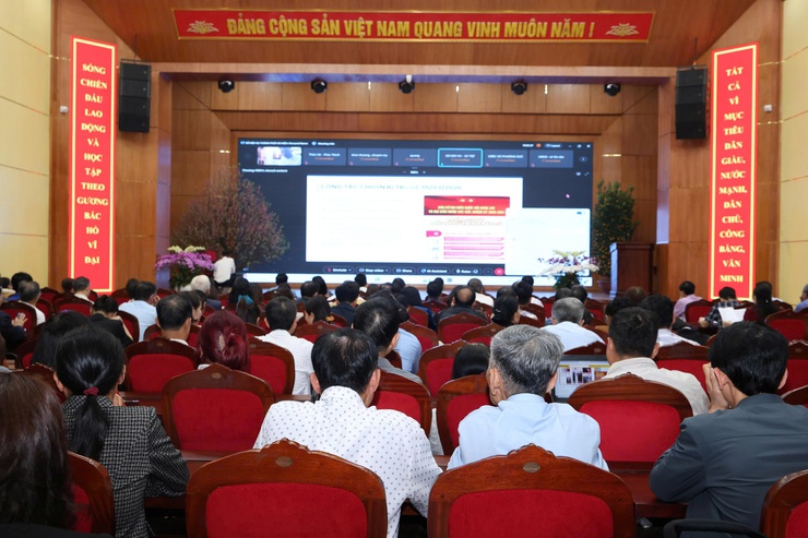 UBND xã Vân Đình tham dự Hội nghị trực tuyến tập huấn nghiệp vụ công tác bầu cử- Ảnh 2.