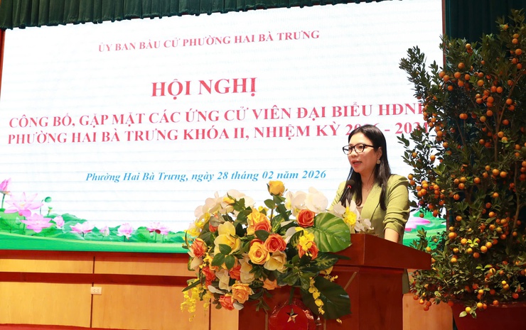 Phường Hai Bà Trưng: Tổ chức Hội nghị công bố, gặp mặt các ứng cử viên đại biểu HĐND phường khóa II, nhiệm kỳ 2026 - 2031- Ảnh 11.