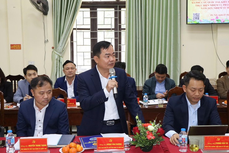 Phó Chủ tịch UBND TP Hà Nội Nguyễn Mạnh Quyền làm việc với 4 xã Quốc Oai, Phú Cát, Kiều Phú và Hưng Đạo- Ảnh 5.