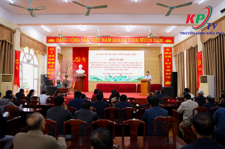 UB MTTQ xã Kiều Phú tổ chức Hội nghị hướng dẫn và triển khai kế hoạch lấy ý kiến cử tri nơi cư trú đối với người ứng cử đại biểu HĐND xã nhiệm kỳ 2026-2031- Ảnh 2.