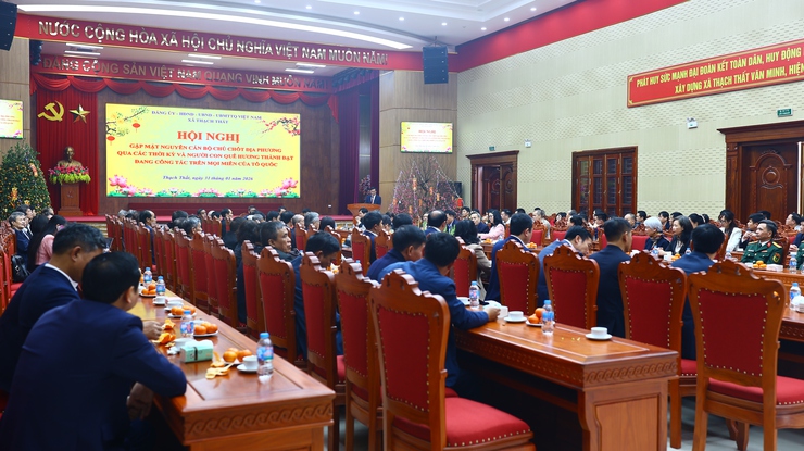 THẠCH THẤT GẶP MẶT CÁN BỘ CHỦ CHỐT QUA CÁC THỜI KỲ VÀ NHỮNG NGƯỜI CON QUÊ HƯƠNG THÀNH ĐẠT- Ảnh 12.