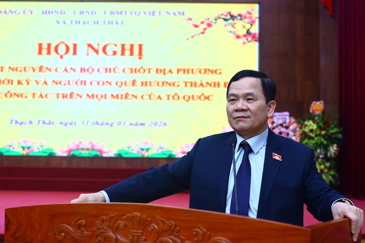 THẠCH THẤT GẶP MẶT CÁN BỘ CHỦ CHỐT QUA CÁC THỜI KỲ VÀ NHỮNG NGƯỜI CON QUÊ HƯƠNG THÀNH ĐẠT- Ảnh 3.