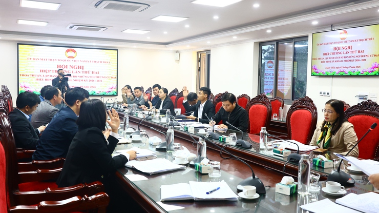 Xã Thạch Thất tổ chức hội nghị hiệp thương lần thứ hai lập danh sách sơ bộ người ứng cử Đại biểu HĐND xã khoá II, nhiệm kỳ 2026 - 2031- Ảnh 6.