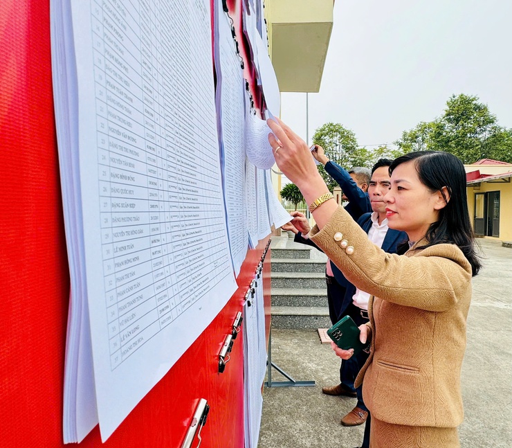 Nam Phù hoàn thành niêm yết danh sách cử tri tại 100% khu vực bỏ phiếu- Ảnh 6.