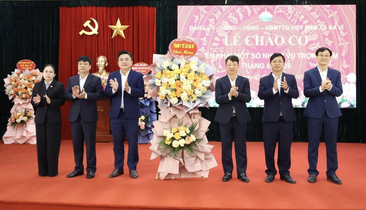 XÃ BA VÌ TỔ CHỨC LỄ CHÀO CỜ ĐẦU TUẦN VÀ TRIỂN KHAI NHIỆM VỤ TRỌNG TÂM THÁNG 02/2026- Ảnh 4.