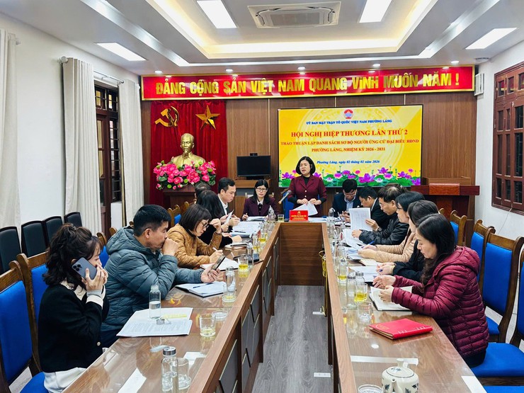 PHƯỜNG LÁNG TỔ CHỨC HỘI NGHỊ HIỆP THƯƠNG LẦN THỨ HAI THỎA THUẬN LẬP DANH SÁCH SƠ BỘ NGƯỜI ỨNG CỬ ĐẠI BIỂU HĐND PHƯỜNG NHIỆM KỲ 2026–2031- Ảnh 3.