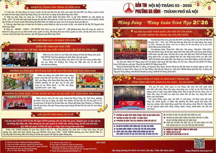 PHƯỜNG BA ĐÌNH RA MẮT BẢN TIN SỐ ĐẶC BIỆT "MỪNG ĐẢNG – MỪNG XUÂN BÍNH NGỌ 2026"- Ảnh 1.