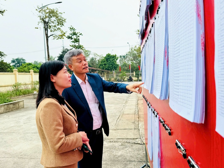 Nam Phù hoàn thành niêm yết danh sách cử tri tại 100% khu vực bỏ phiếu- Ảnh 1.