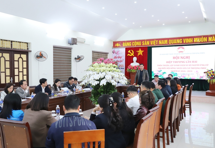 Ủy ban MTTQ Việt Nam xã Thượng Phúc: Hiệp thương lần thứ hai để thỏa thuận lập danh sách sơ bộ những người ứng cử đại biểu HĐND xã Thượng Phúc nhiệm kỳ 2026-2031- Ảnh 1.