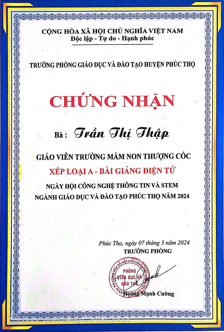 Cô giáo Trần Thị Thập – Nhà giáo tâm huyết, sáng tạo của Trường Mầm non Thượng Cốc- Ảnh 4.