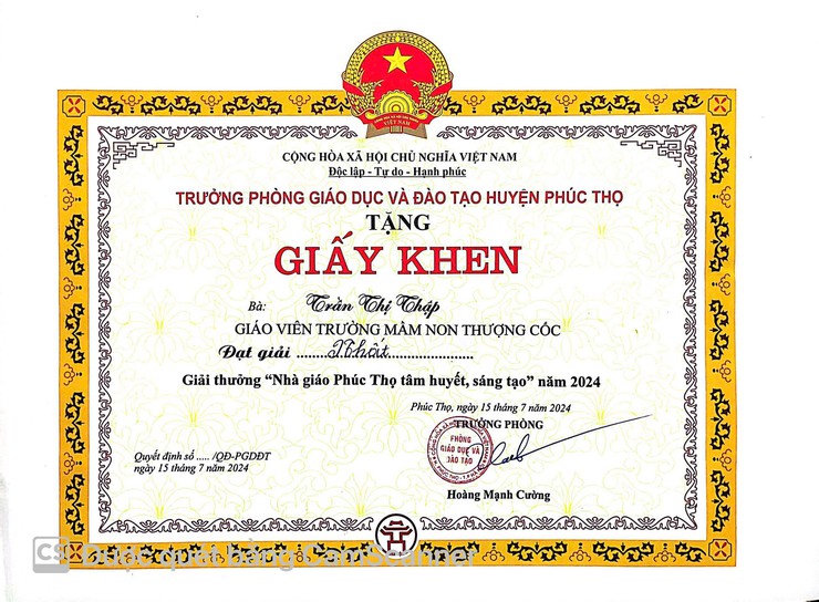 Cô giáo Trần Thị Thập – Nhà giáo tâm huyết, sáng tạo của Trường Mầm non Thượng Cốc- Ảnh 3.